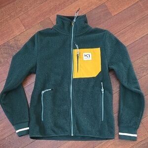 Kari Traa Green Fleece Jacket Gold Women's Mid-layer Rothe